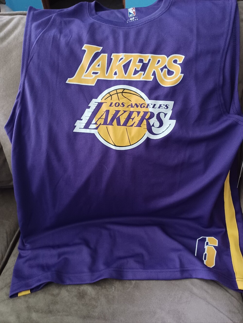 LaBron James Official NBA Los Angeles Lakers Sleeveless Shooting Jersey